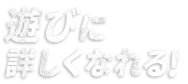 遊びに詳しくなれる！